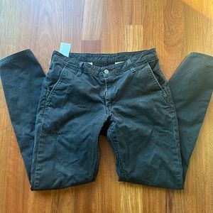 Mens Levi's black distressed chino pants. 34x34.